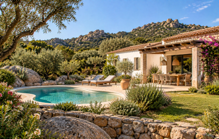 Ferienhäuser mit Pool in Sardinien