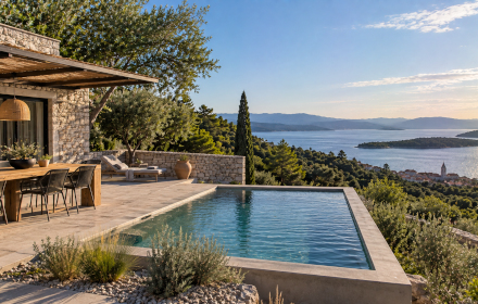 Ferienhäuser mit Pool in Insel Brač