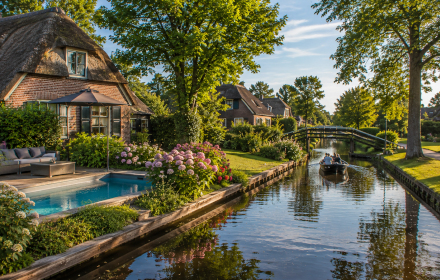 Ferienhäuser mit Pool in Giethoorn