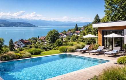 Ferienhäuser mit Pool in Bodensee
