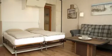 Apartment mit Terrasse, Sauna und Pool 