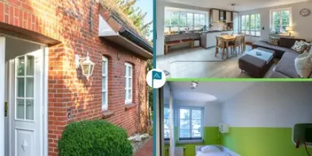 Apartment mit Garten, Pool und Sauna 